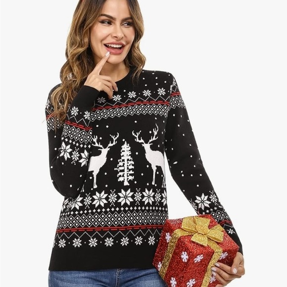 Amazon Hpoicly Christmas Sweater, size L, Viscose, Crew neck sweater - Picture 1 of 10